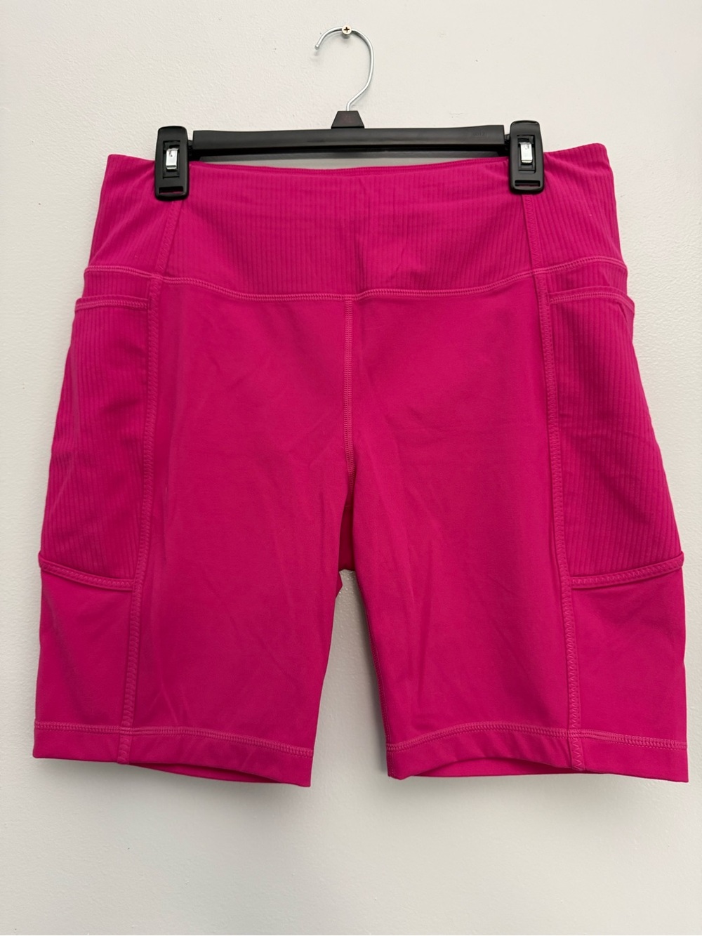 Mondetta Performance Luxury The Active Ribbed Bike Short Pink Women's Large